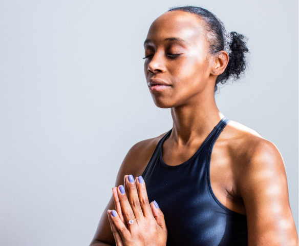 picture of a lady in meditation